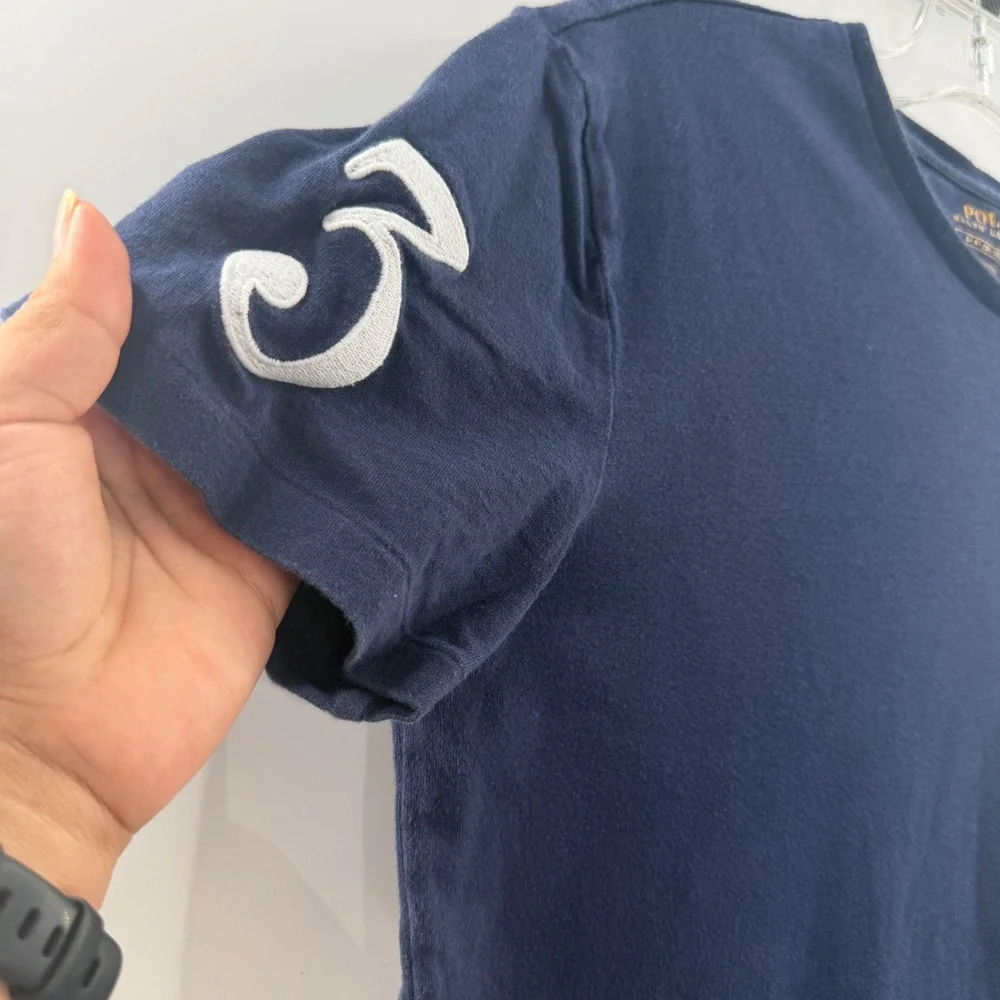 Polo Ralph Lauren Mens Big Pony T-Shirt Navy Blue Big Logo Crew Neck Small